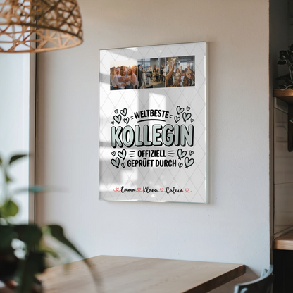 Foto Mit Acrylglas Fotocollage Kollegin Weltbeste Kollegin Offiziell Geprüft Durch 4