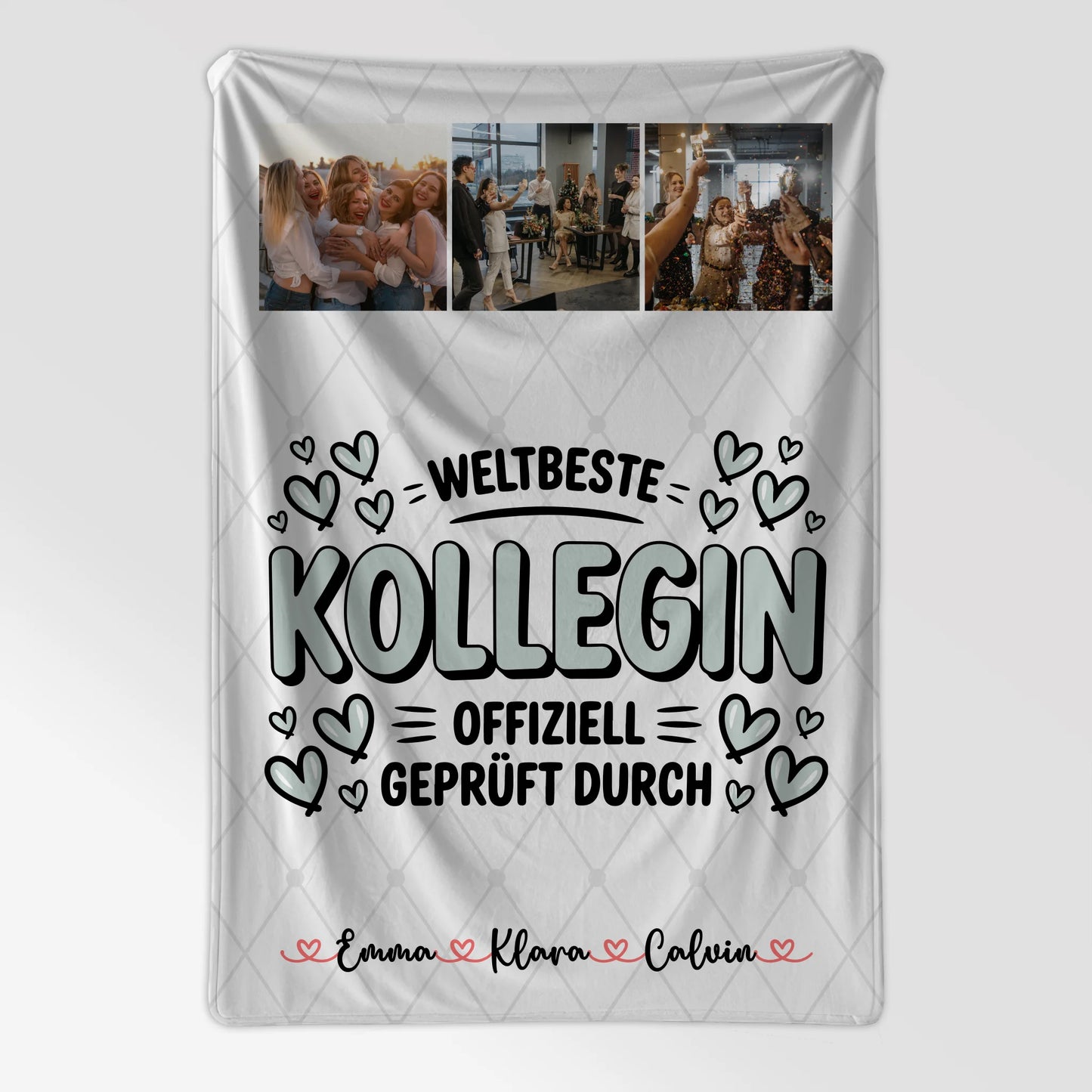 Personalisierte Decke Mit Namen Fotocollage Kollegin Weltbeste Kollegin Offiziell Geprüft Durch 7