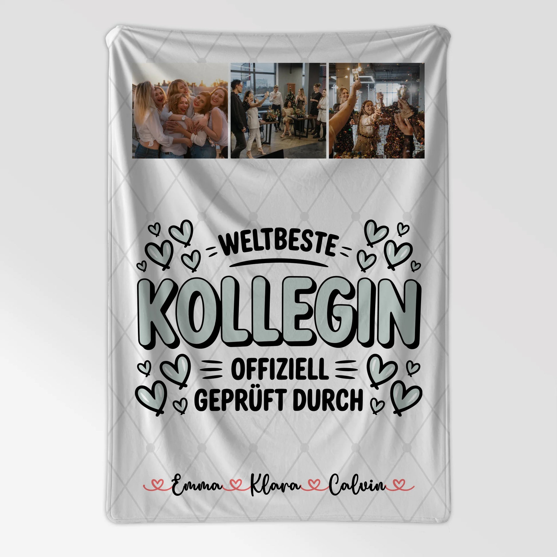 Personalisierte Decke Mit Namen Fotocollage Kollegin Weltbeste Kollegin Offiziell Geprüft Durch 7