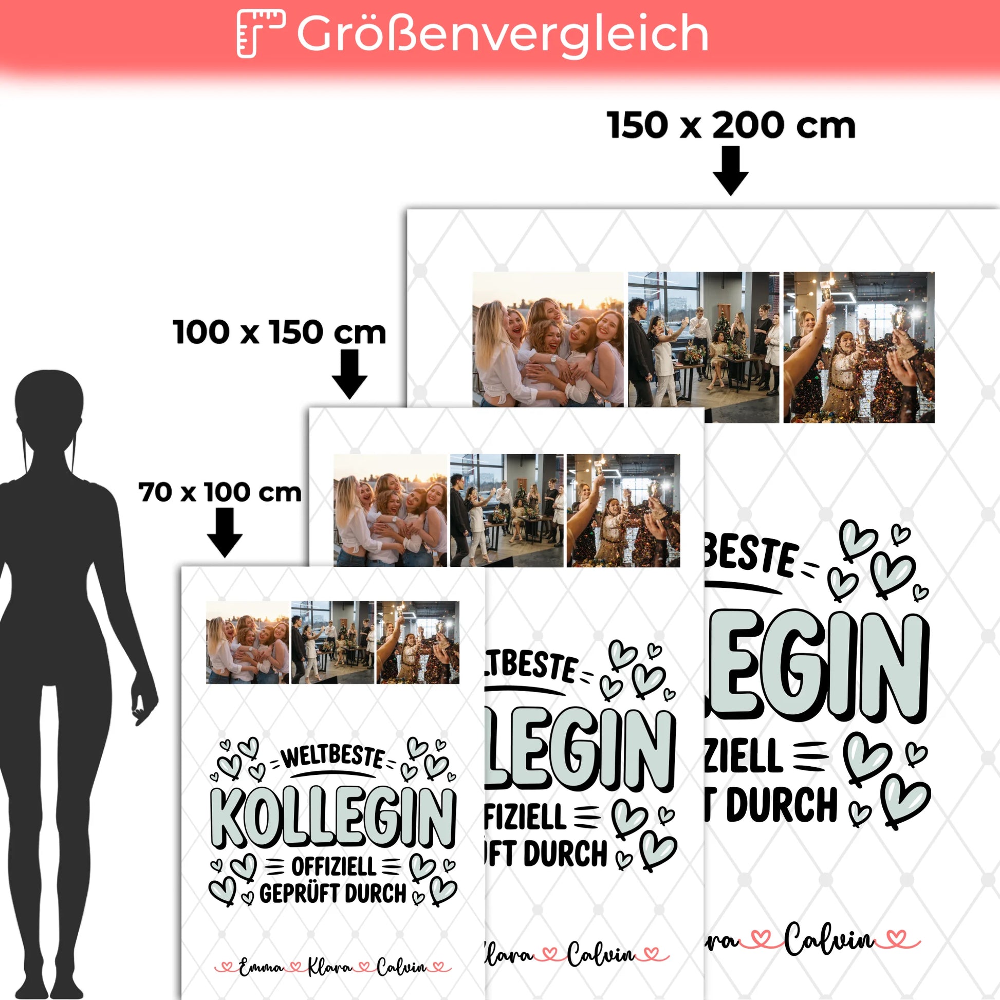 Personalisierte Decke Mit Namen Fotocollage Kollegin Weltbeste Kollegin Offiziell Geprüft Durch 5