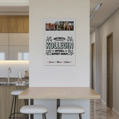 Magnetposter Fotoboard Fotocollage Kollegin Weltbeste Kollegin Offiziell Geprüft Durch 2
