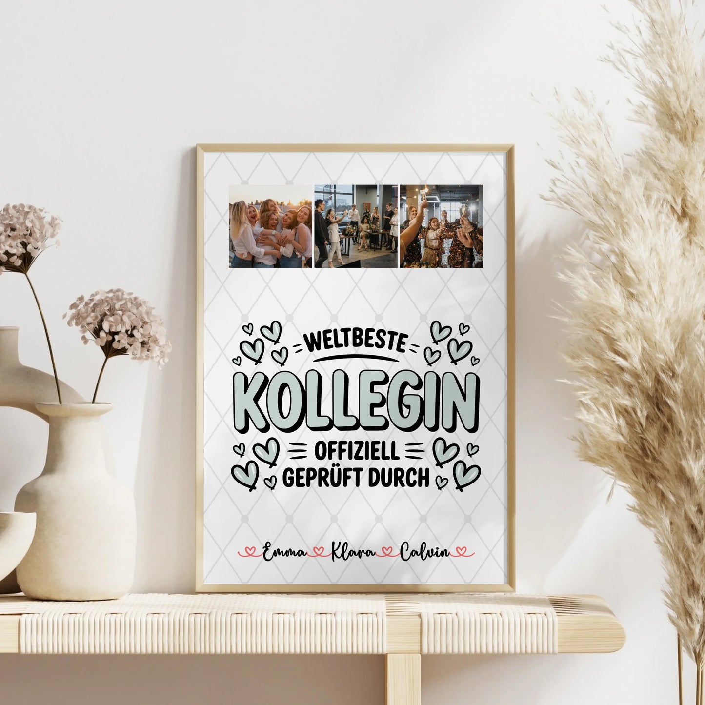 Abschied Kollegin Poster Fotocollage Kollegin Weltbeste Kollegin Offiziell Geprüft Durch
