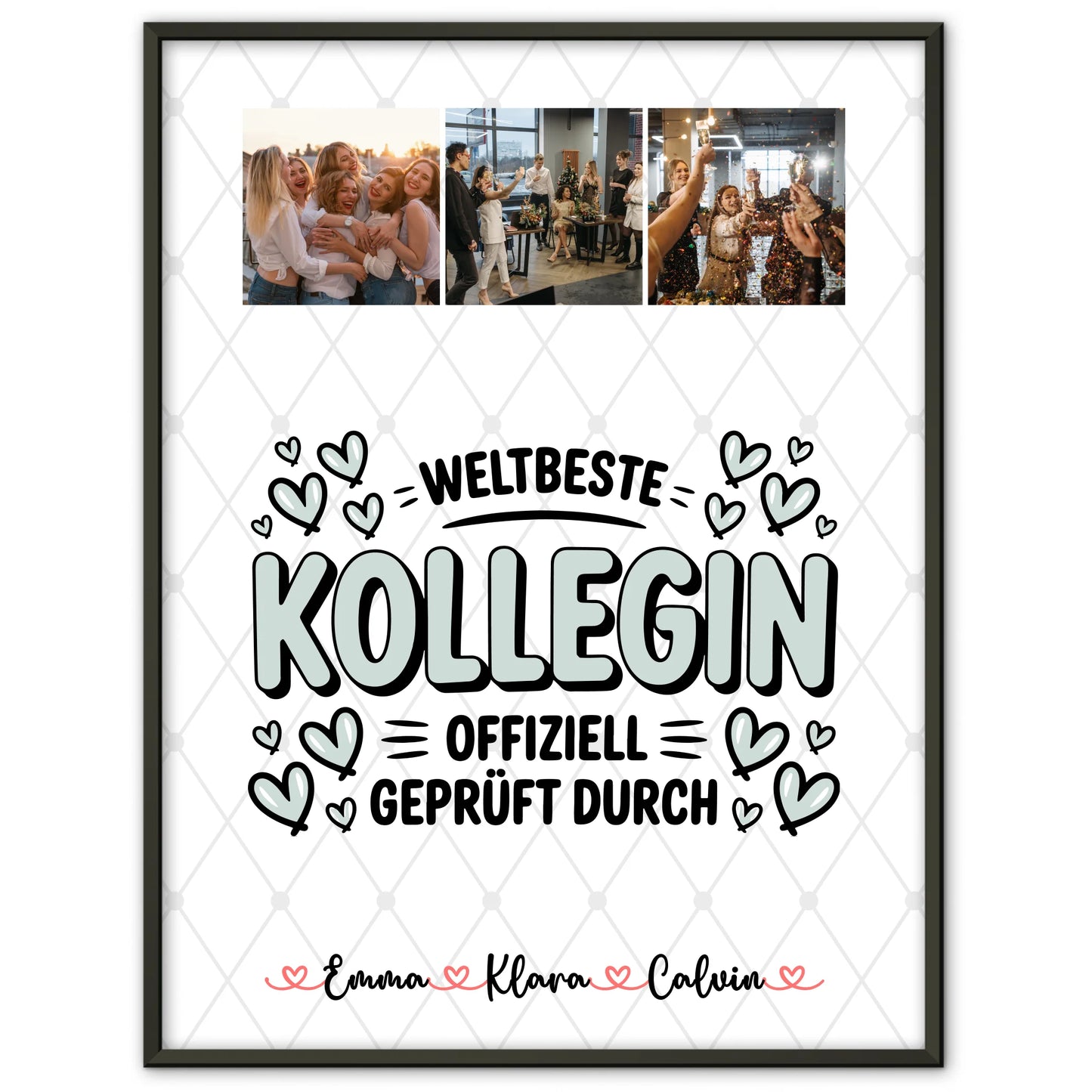 Abschied Kollegin Poster Fotocollage Kollegin Weltbeste Kollegin Offiziell Geprüft Durch
