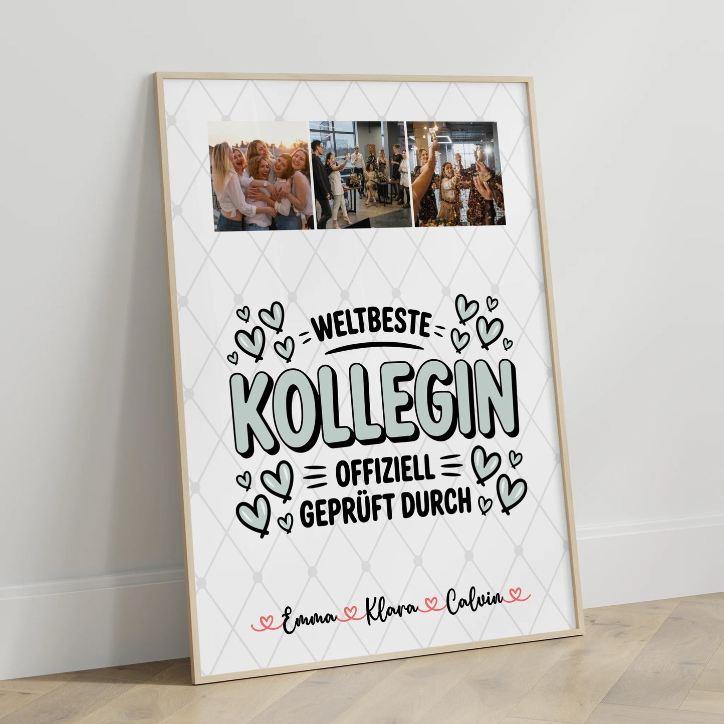 Abschied Kollegin Poster Fotocollage Kollegin Weltbeste Kollegin Offiziell Geprüft Durch