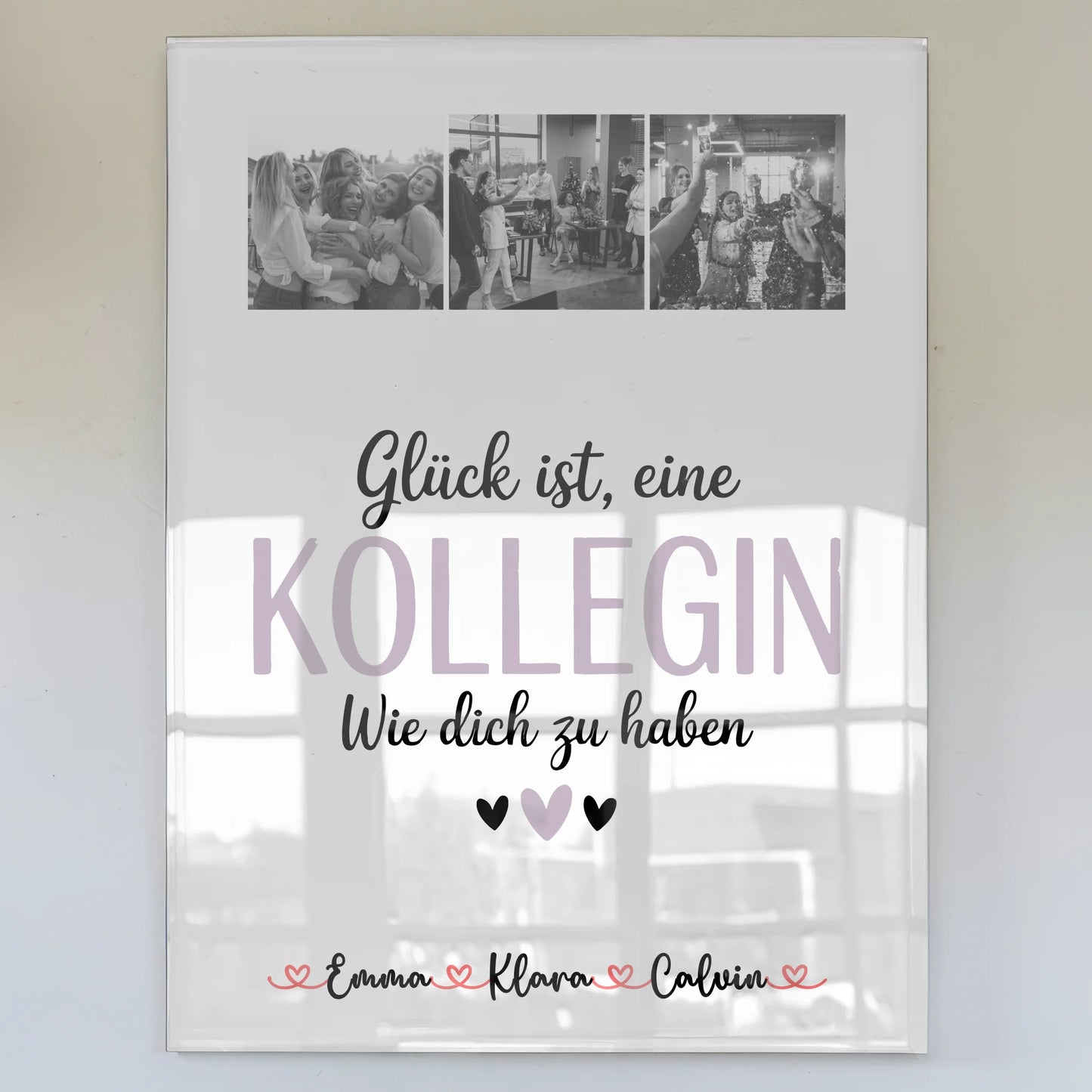 Foto Acrylglas Fotocollage für Kollegin Glück Ist eine Kollegin Wie Dich Zu Haben 1