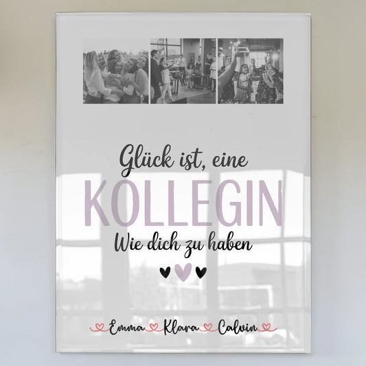 Foto Acrylglas Fotocollage für Kollegin Glück Ist eine Kollegin Wie Dich Zu Haben 1