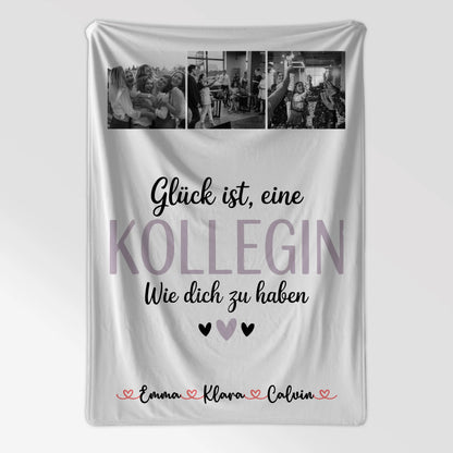 Kuscheldecke Mit Namen Und Motiv Fotocollage für Kollegin Glück Ist eine Kollegin Wie Dich Zu Haben 7