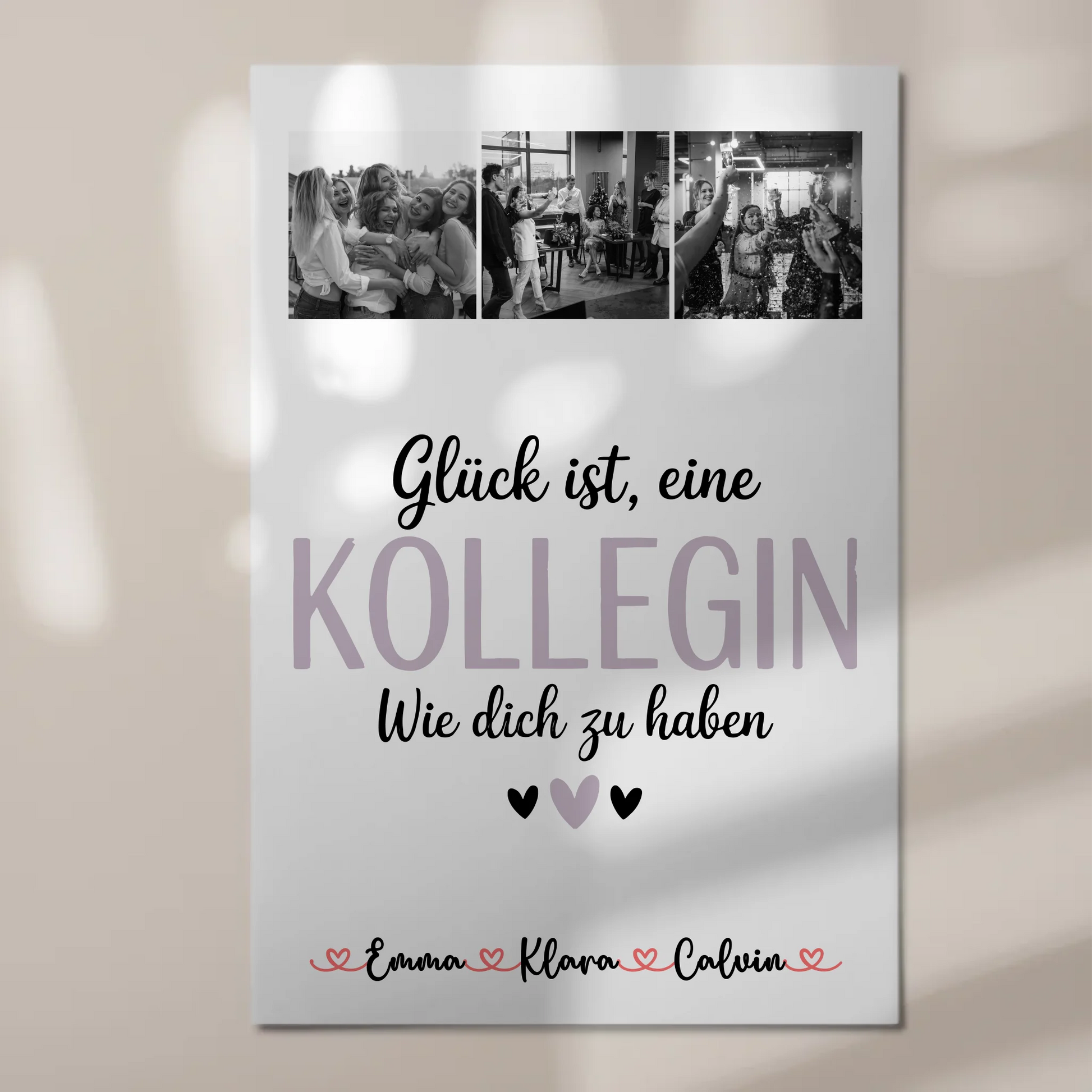 Fotoboard Magnet Poster Fotocollage für Kollegin Glück Ist eine Kollegin Wie Dich Zu Haben 1