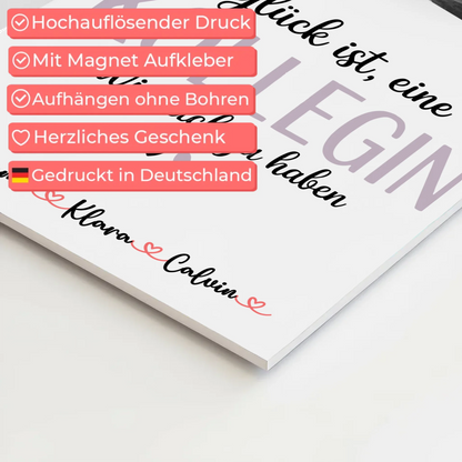 Fotoboard Magnet Poster Fotocollage für Kollegin Glück Ist eine Kollegin Wie Dich Zu Haben 4