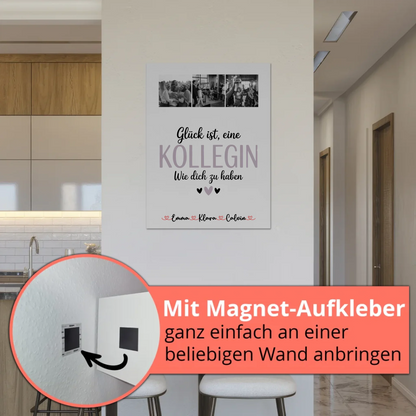 Fotoboard Magnet Poster Fotocollage für Kollegin Glück Ist eine Kollegin Wie Dich Zu Haben