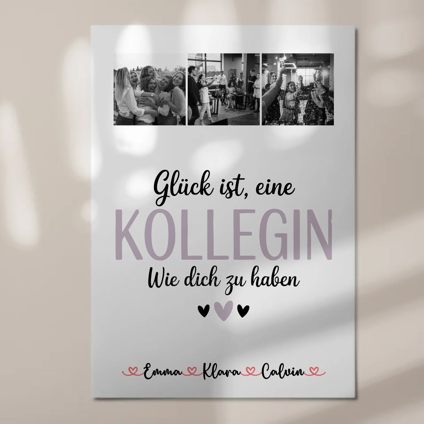 Fotoboard Magnet Poster Fotocollage für Kollegin Glück Ist eine Kollegin Wie Dich Zu Haben