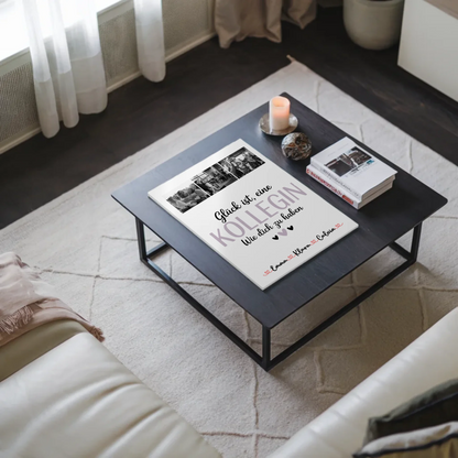 Fotoboard Magnet Poster Fotocollage für Kollegin Glück Ist eine Kollegin Wie Dich Zu Haben