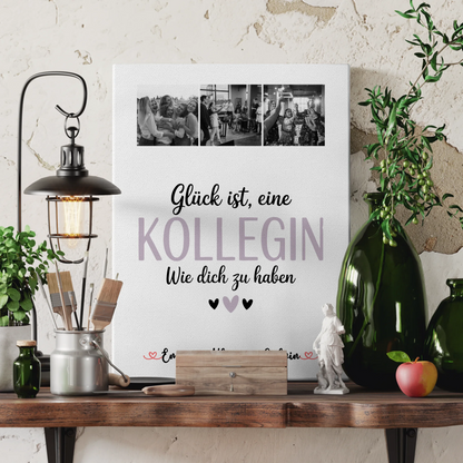 Leinwand Personalisiert Fotocollage für Kollegin Glück Ist eine Kollegin Wie Dich Zu Haben 3
