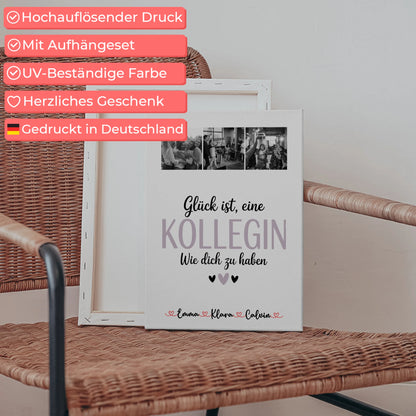 Leinwand Personalisiert Fotocollage für Kollegin Glück Ist eine Kollegin Wie Dich Zu Haben 5