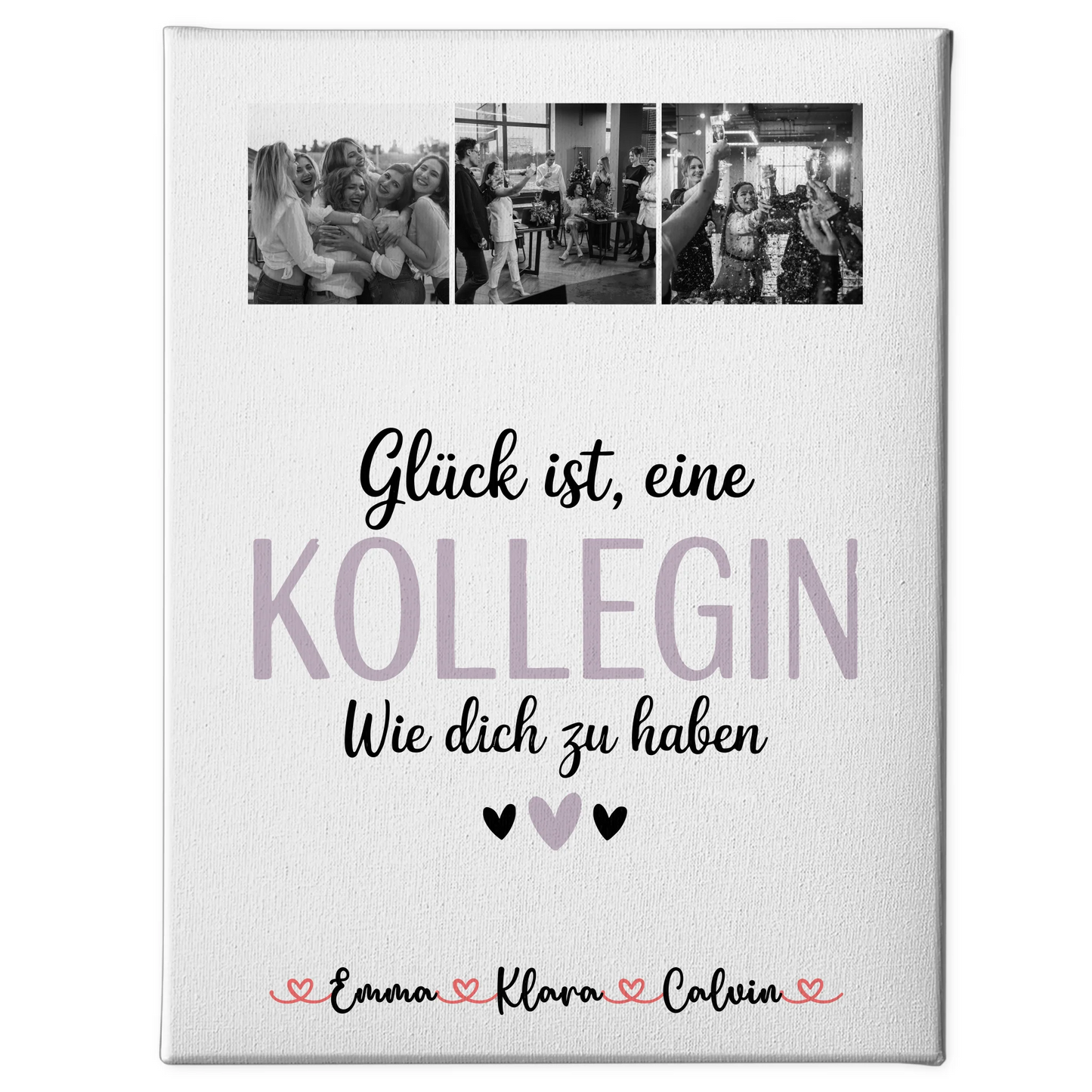 Leinwand Personalisiert Fotocollage für Kollegin Glück Ist eine Kollegin Wie Dich Zu Haben 1