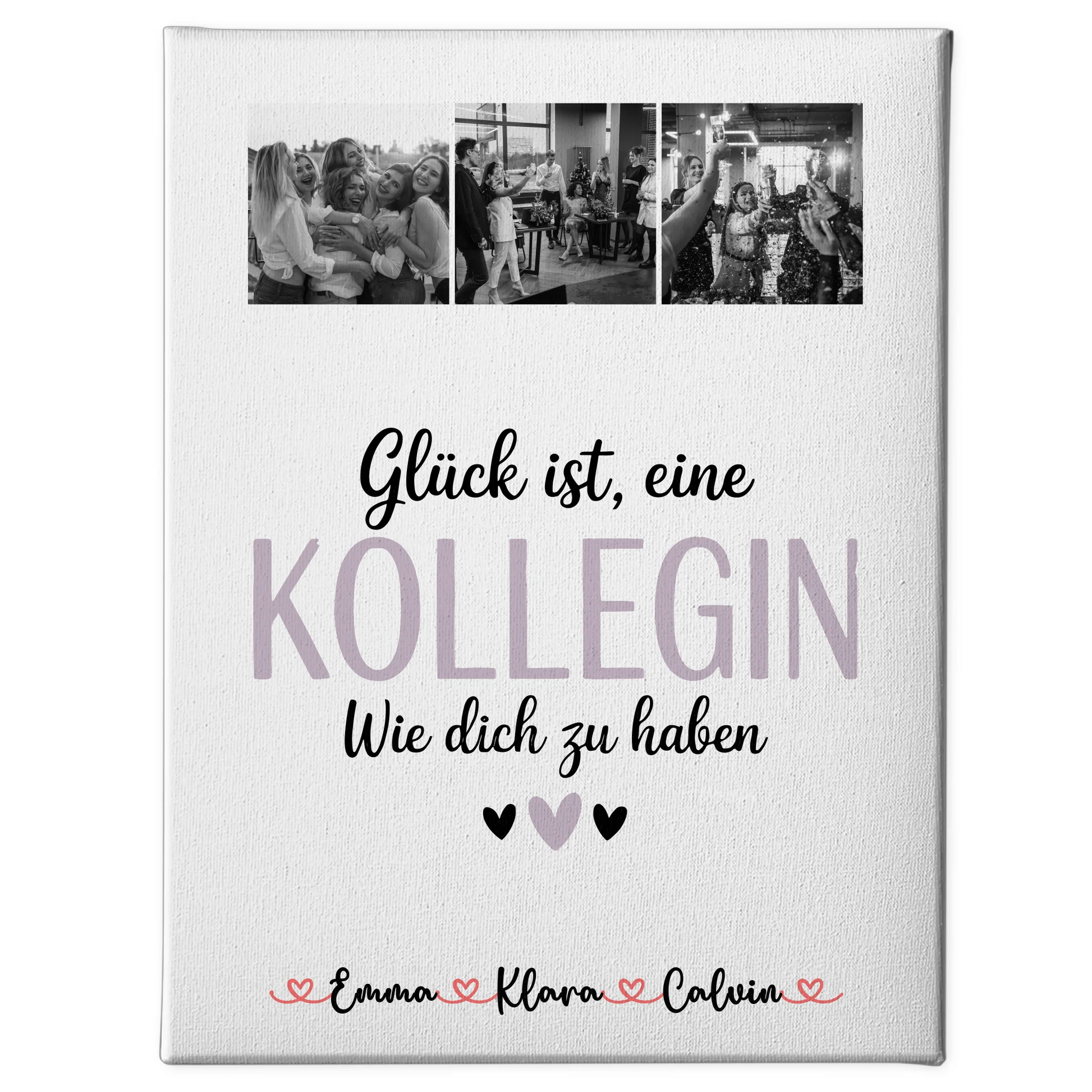 Leinwand Personalisiert Fotocollage für Kollegin Glück Ist eine Kollegin Wie Dich Zu Haben 1