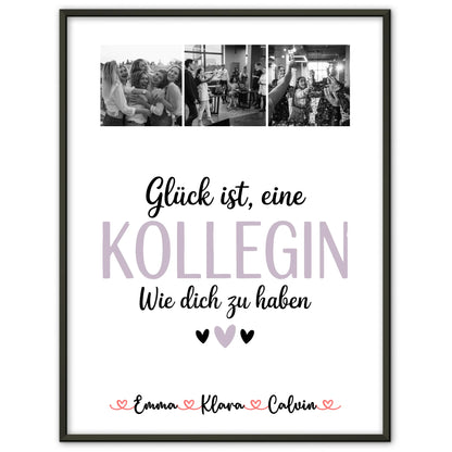 Abschied Kollegin Poster Fotocollage für Kollegin Glück Ist eine Kollegin Wie Dich Zu Haben