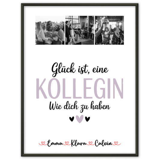 Abschied Kollegin Poster Fotocollage für Kollegin Glück Ist eine Kollegin Wie Dich Zu Haben