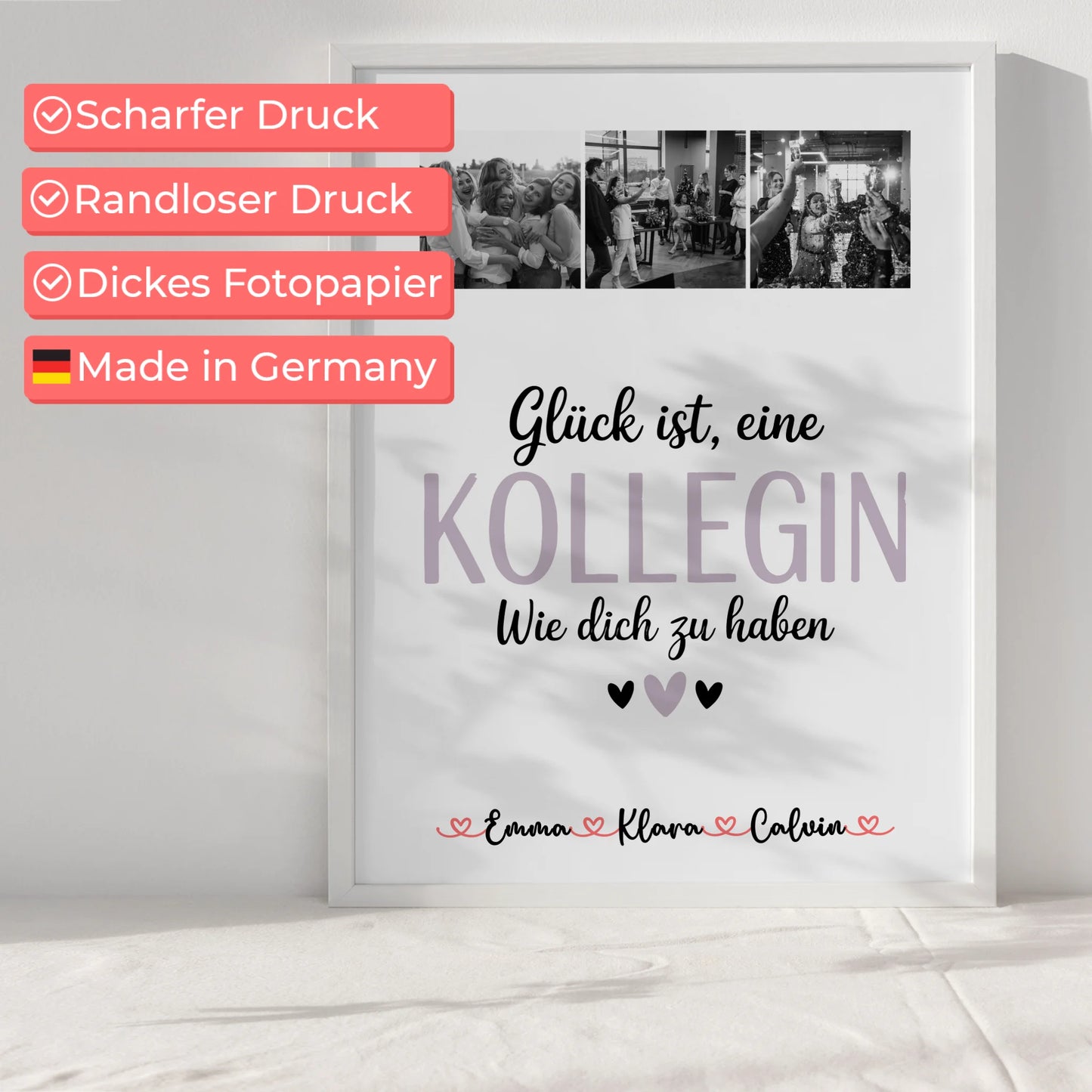 Abschied Kollegin Poster Fotocollage für Kollegin Glück Ist eine Kollegin Wie Dich Zu Haben