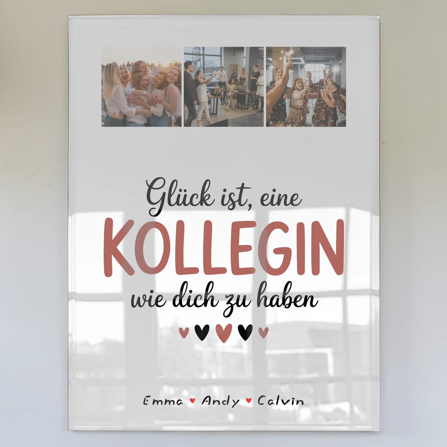 Personalisierte Kollegin Fotocollage mit Foto Mit Acrylglas Glück Ist eine Kollegin Wie Dich Zu Haben 1