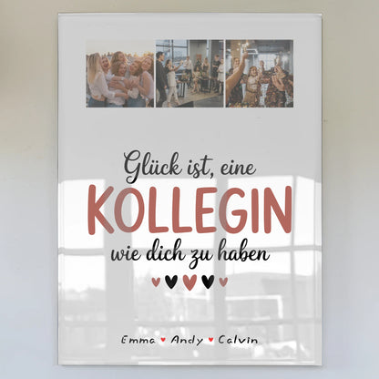 Personalisierte Kollegin Fotocollage mit Foto Mit Acrylglas Glück Ist eine Kollegin Wie Dich Zu Haben 1