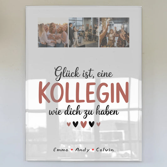 Personalisierte Kollegin Fotocollage mit Foto Mit Acrylglas Glück Ist eine Kollegin Wie Dich Zu Haben 1