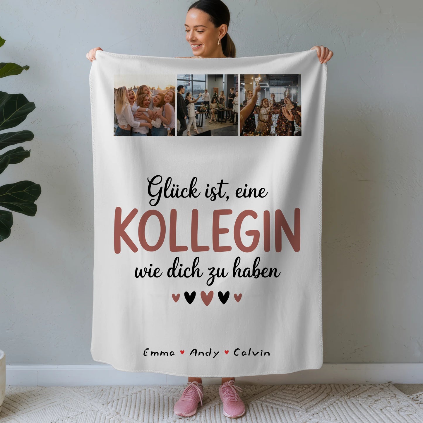Kuscheldecke Mit Namen Kollegin Fotocollage Glück Ist eine Kollegin Wie Dich Zu Haben 1