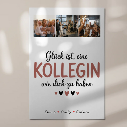 Personalisierte Fotoboard Magnet Wandbild Kollegin Fotocollage Glück Ist eine Kollegin Wie Dich Zu Haben 1