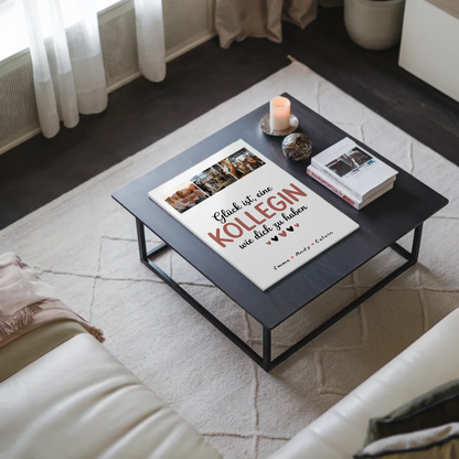 Personalisierte Fotoboard Magnet Wandbild Kollegin Fotocollage Glück Ist eine Kollegin Wie Dich Zu Haben