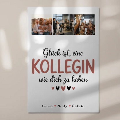Personalisierte Fotoboard Magnet Wandbild Kollegin Fotocollage Glück Ist eine Kollegin Wie Dich Zu Haben