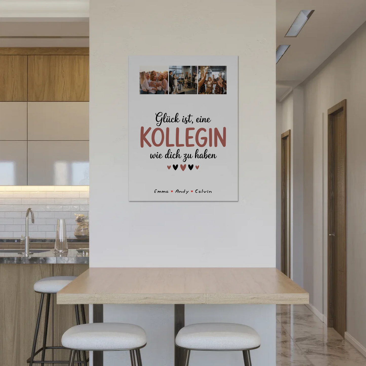 Personalisierte Fotoboard Magnet Wandbild Kollegin Fotocollage Glück Ist eine Kollegin Wie Dich Zu Haben