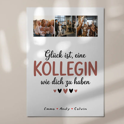 Personalisierte Fotoboard Magnet Wandbild Kollegin Fotocollage Glück Ist eine Kollegin Wie Dich Zu Haben