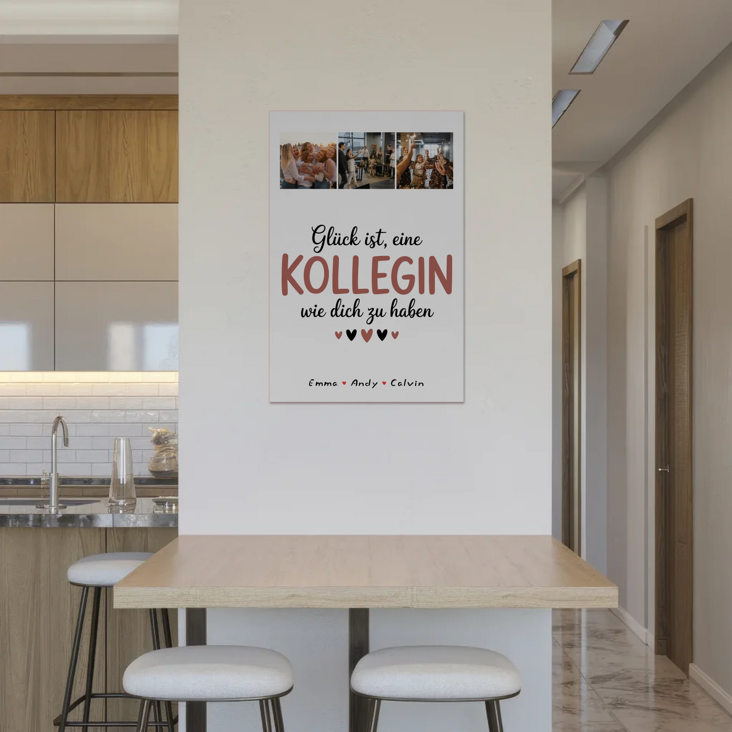 Personalisierte Fotoboard Magnet Wandbild Kollegin Fotocollage Glück Ist eine Kollegin Wie Dich Zu Haben