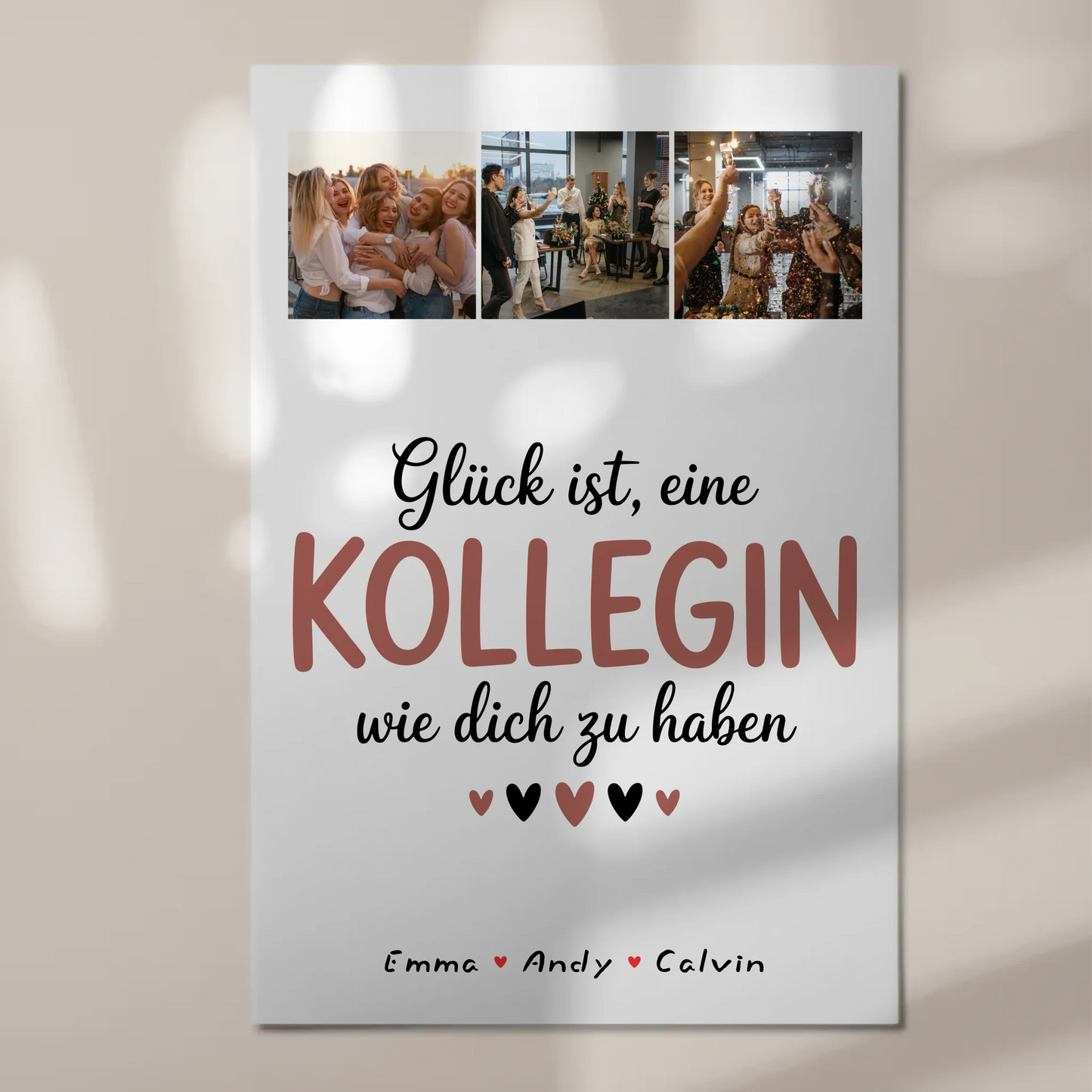 Personalisierte Fotoboard Magnet Wandbild Kollegin Fotocollage Glück Ist eine Kollegin Wie Dich Zu Haben