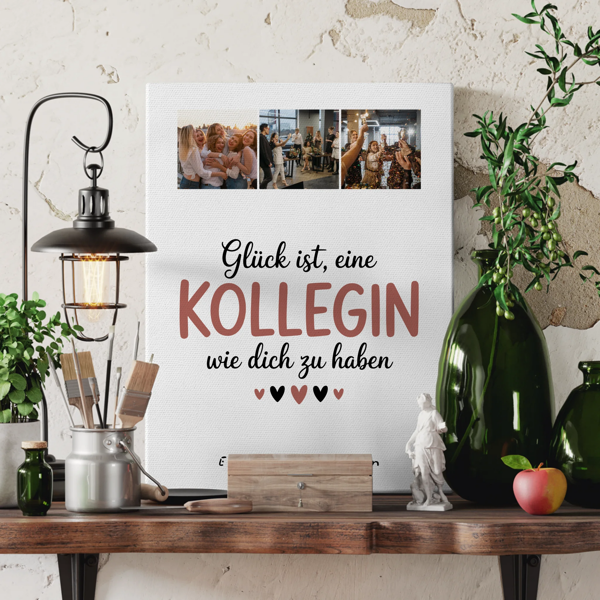Personalisierte Leinwand mit Kollegin Fotocollage Glück Ist eine Kollegin Wie Dich Haben 3