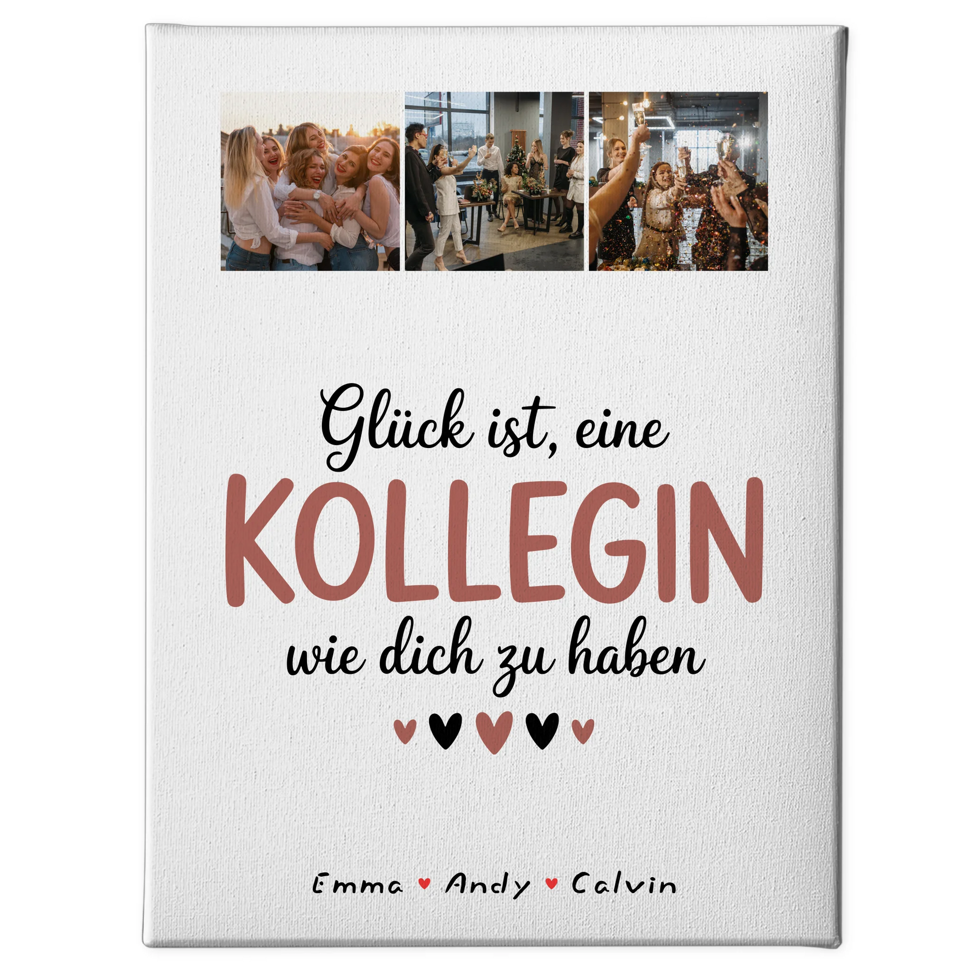 Personalisierte Leinwand mit Kollegin Fotocollage Glück Ist eine Kollegin Wie Dich Haben 1