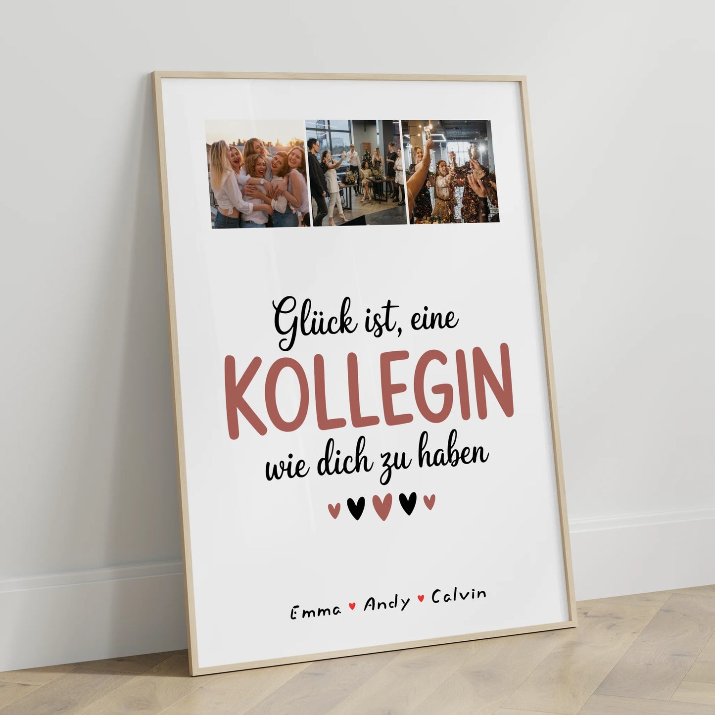 Personalisierte Kollegin Poster Abschied mit Fotocollage Glück Ist eine Kollegin Wie Dich Zu Haben