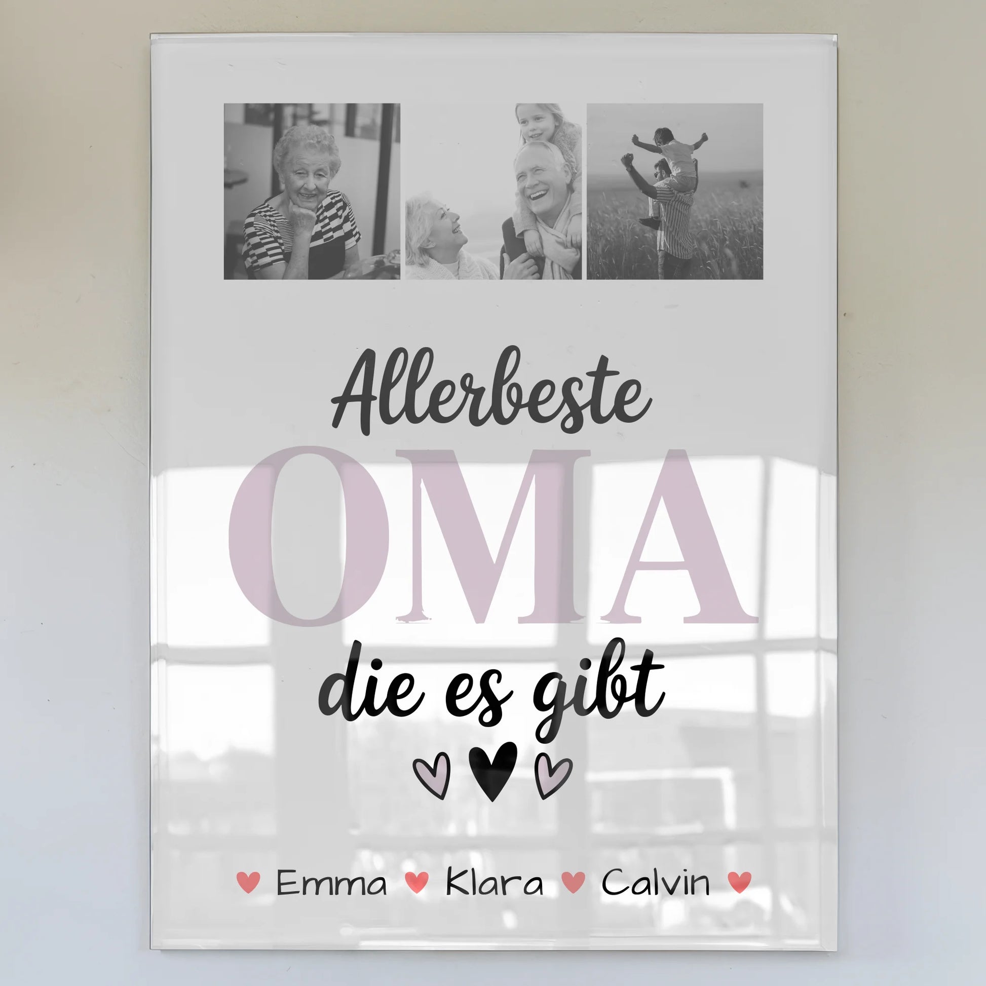 Oma Plakat Acrylglas Bild Geschenk Fotocollage Oma Allerbeste Oma Die Es Gibt personalisiert 1
