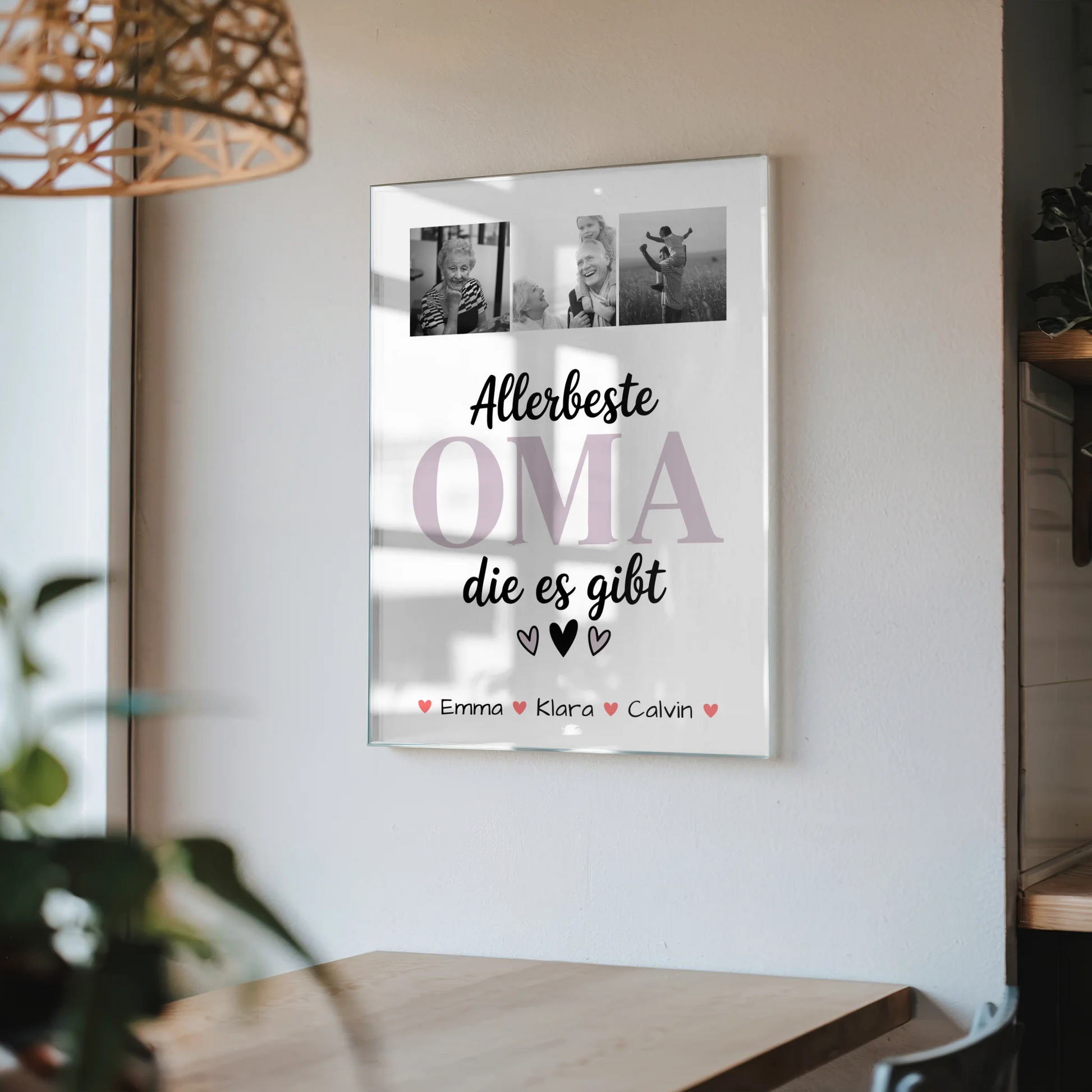 Oma Plakat Acrylglas Bild Geschenk Fotocollage Oma Allerbeste Oma Die Es Gibt personalisiert 4