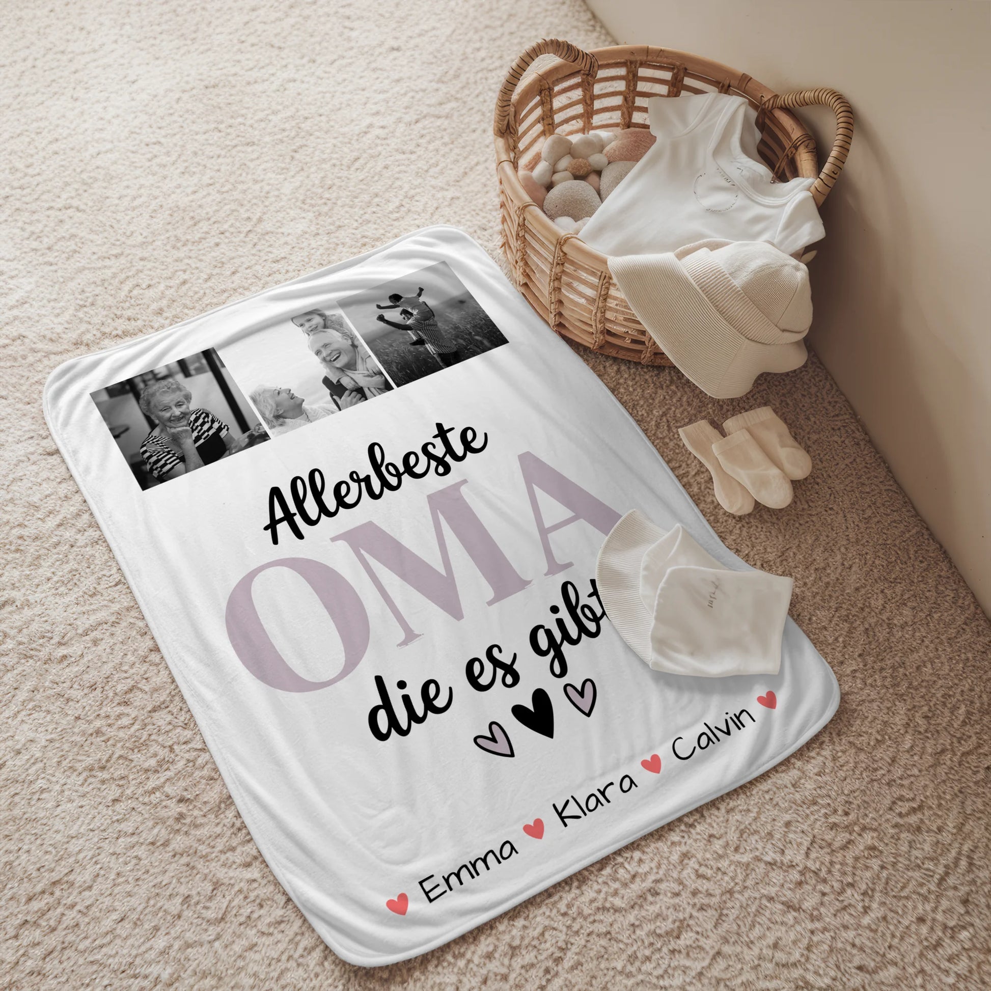 Personalisierte Decke Für Oma Geschenk Fotocollage Oma Allerbeste Oma Die Es Gibt Geschenkidee 2