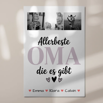 Personalisiertes Oma Plakat Geschenk Fotocollage Oma Allerbeste Oma Die Es Gibt 1