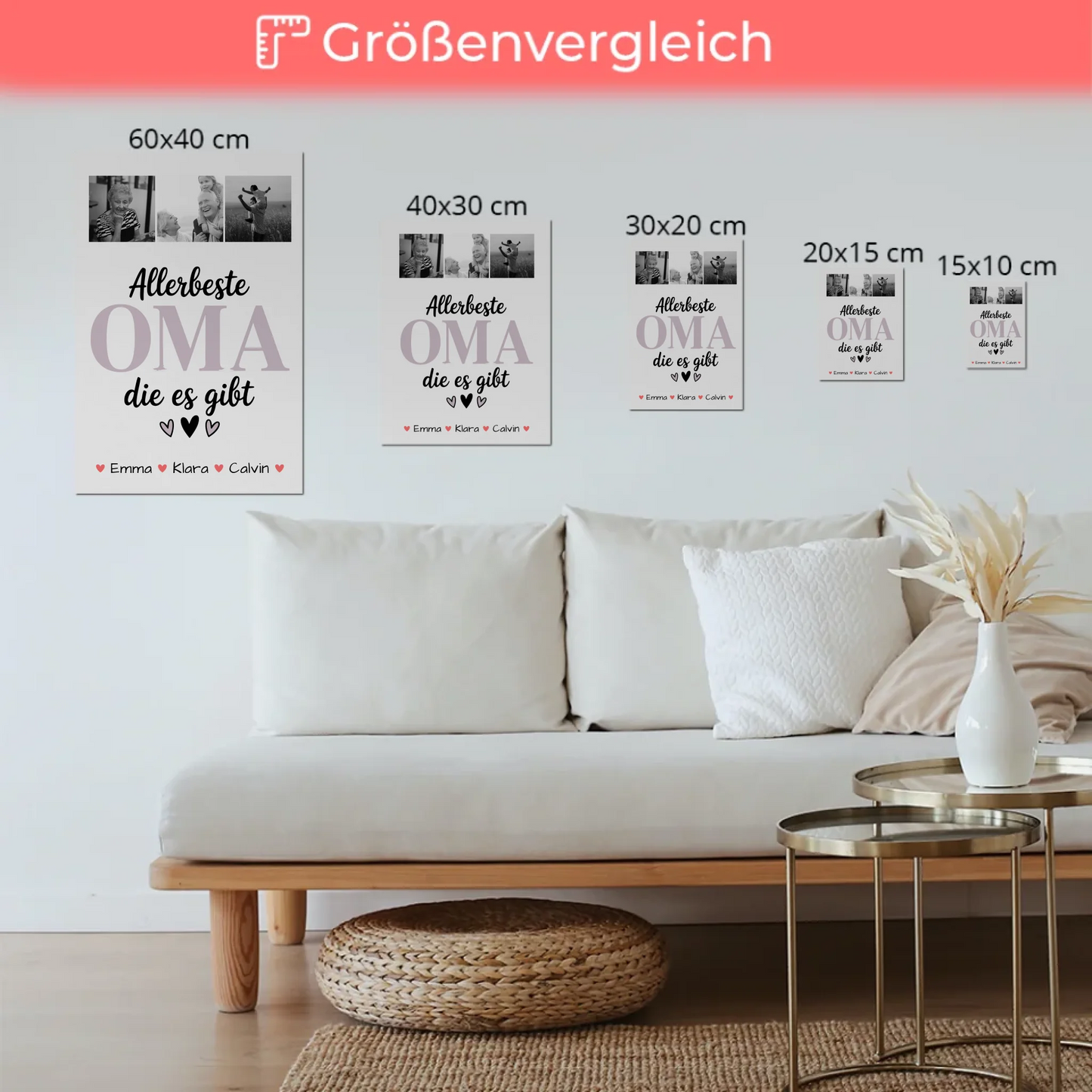 Personalisiertes Oma Plakat Geschenk Fotocollage Oma Allerbeste Oma Die Es Gibt