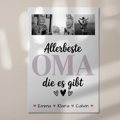 Personalisiertes Oma Plakat Geschenk Fotocollage Oma Allerbeste Oma Die Es Gibt