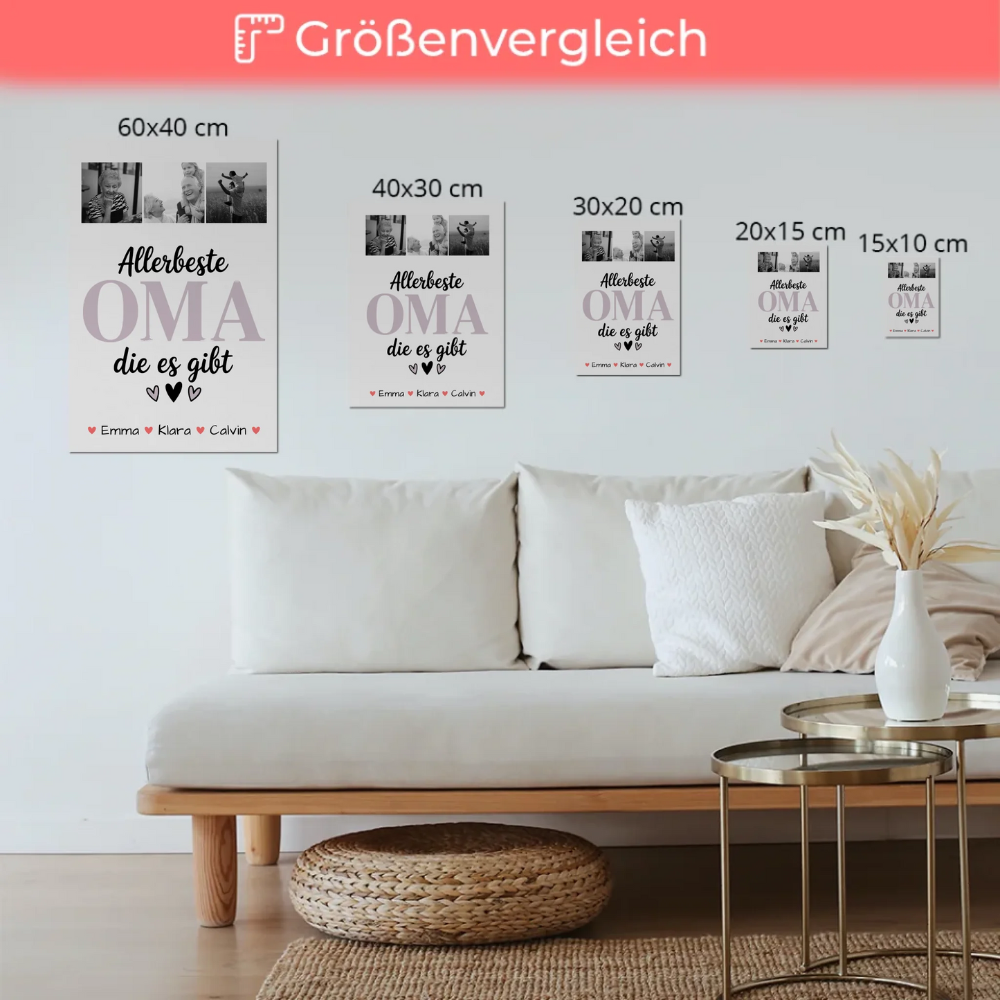 Personalisiertes Oma Plakat Geschenk Fotocollage Oma Allerbeste Oma Die Es Gibt