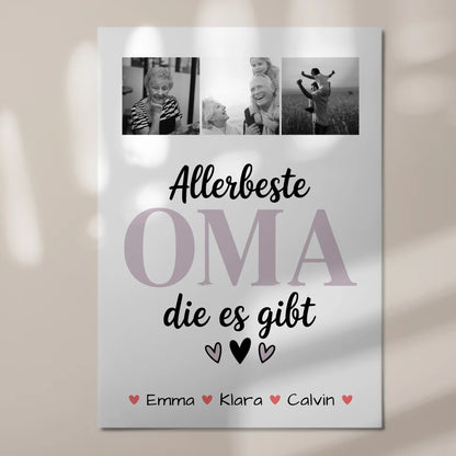 Personalisiertes Oma Plakat Geschenk Fotocollage Oma Allerbeste Oma Die Es Gibt