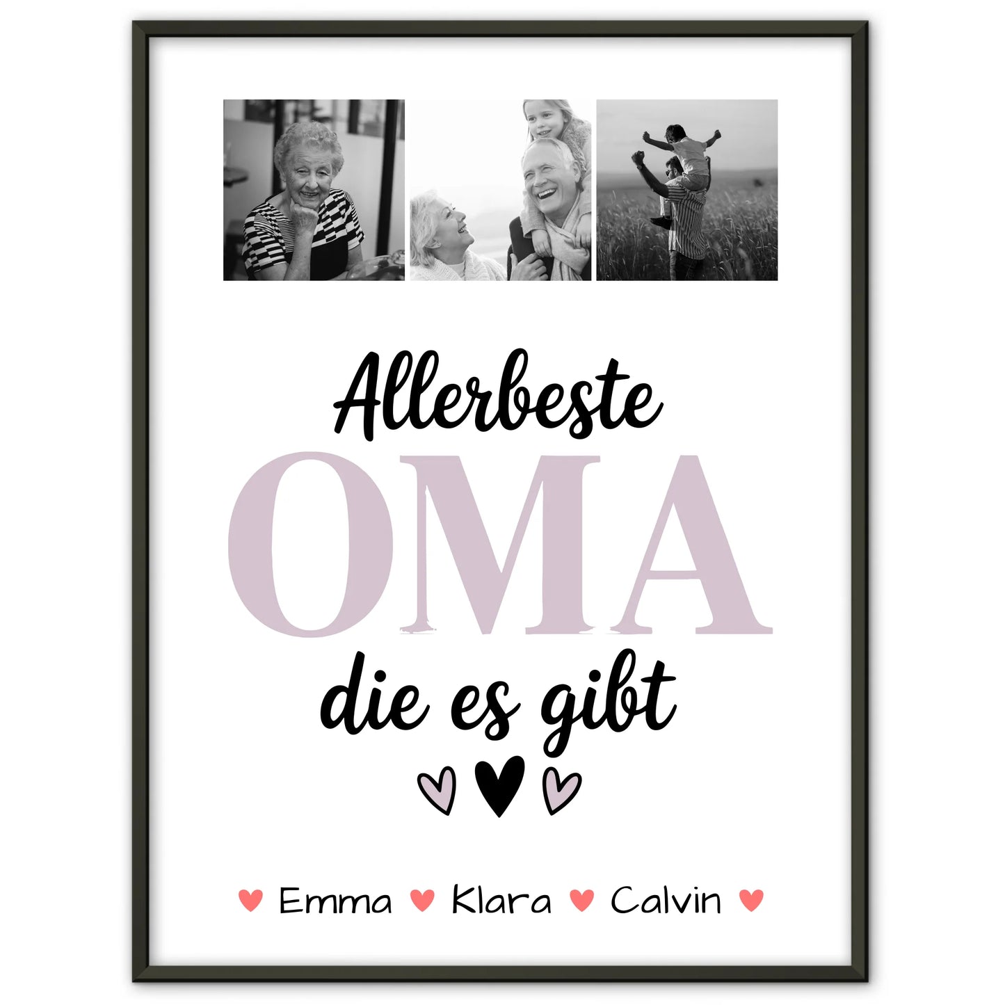 Personalisiertes Oma Plakat Poster Geschenk Fotocollage Oma Allerbeste Oma Die Es Gibt