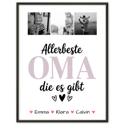 Personalisiertes Oma Plakat Poster Geschenk Fotocollage Oma Allerbeste Oma Die Es Gibt