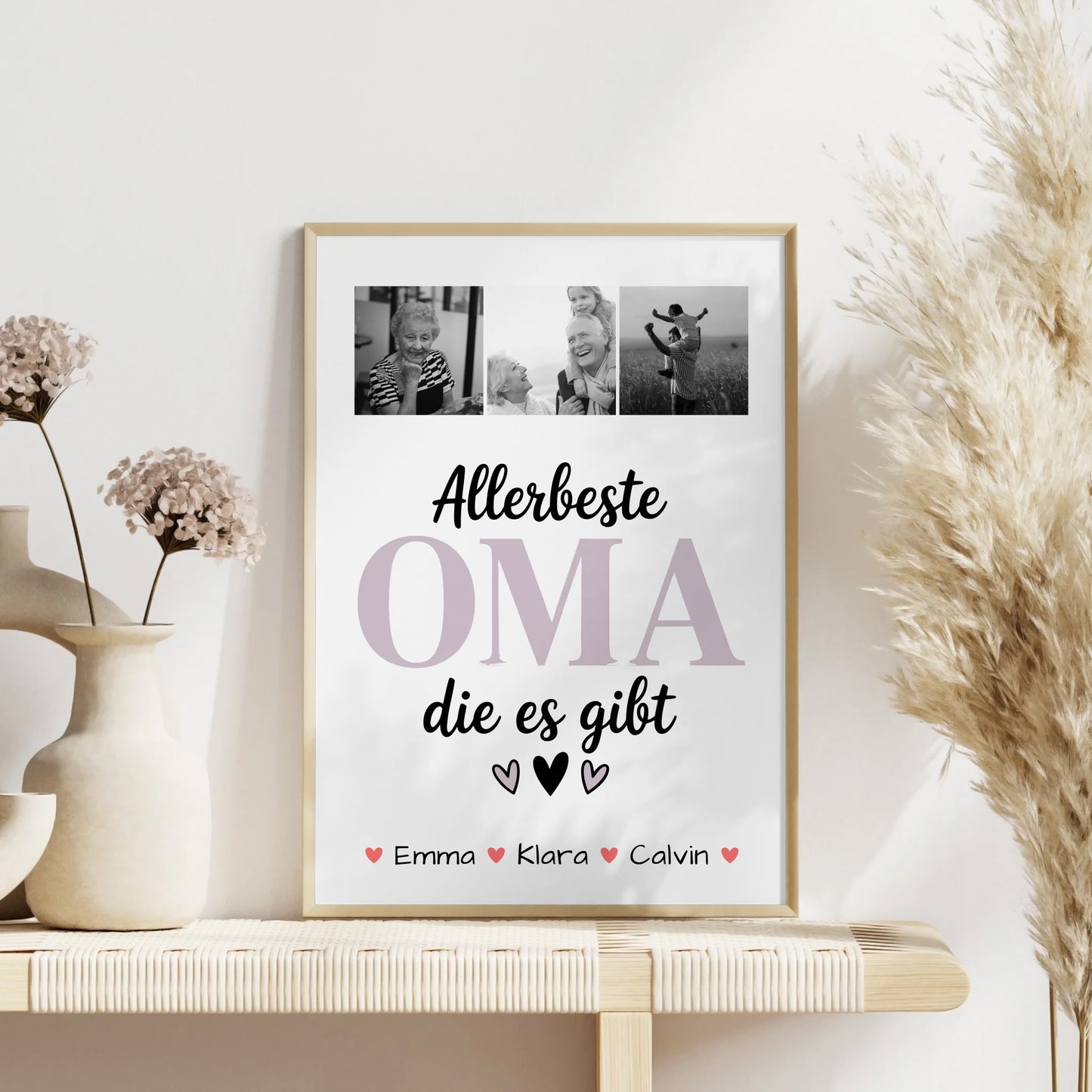 Personalisiertes Oma Plakat Poster Geschenk Fotocollage Oma Allerbeste Oma Die Es Gibt