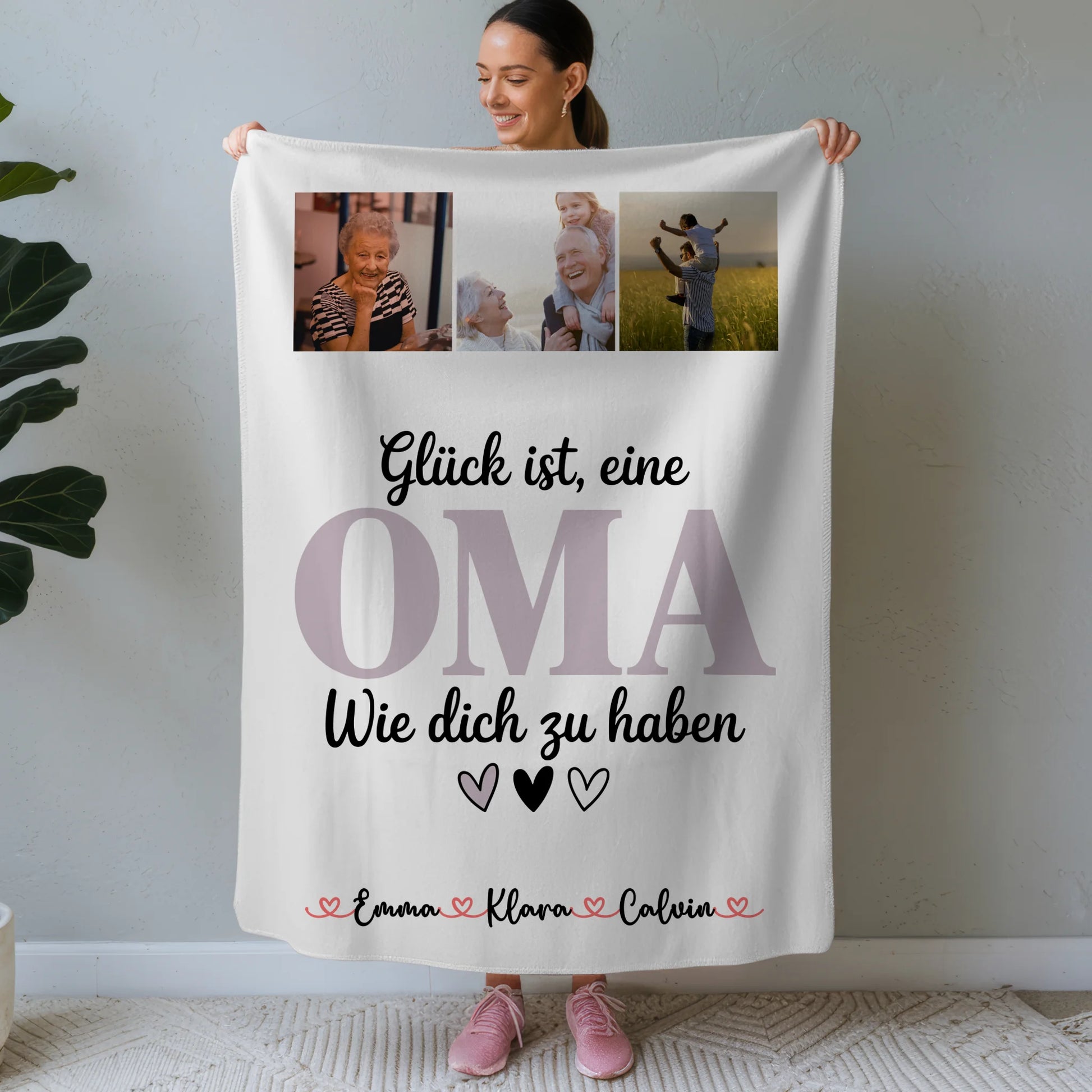 Personalisierte Decke Für Oma mit Fotocollage Oma Glück Ist eine Oma Wie Dich Zu Haben Geschenk 1