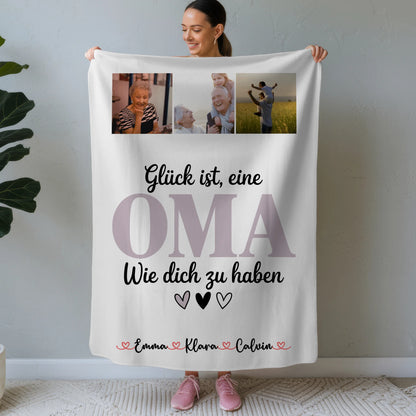 Personalisierte Decke Für Oma mit Fotocollage Oma Glück Ist eine Oma Wie Dich Zu Haben Geschenk 1